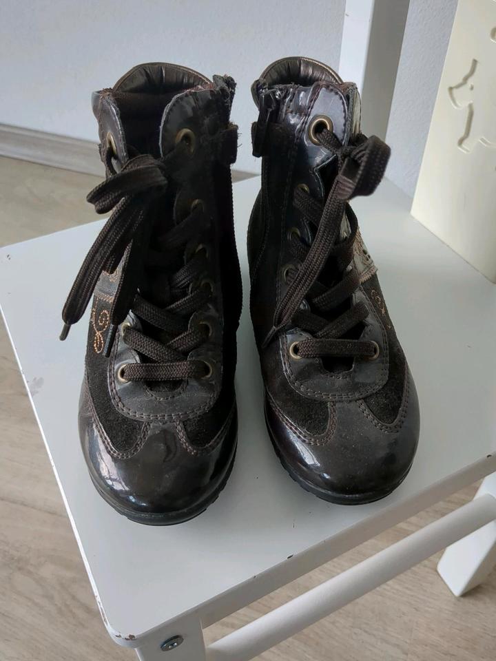 Zuckersüße Halbschuh * Geox *Braun *Lack/Steinchen*Gr.28 *wie Neu in Bad Kötzting