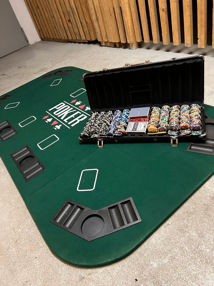 Profi Poker Set Inkl. Metallkoffer und Tisch in Höhenkirchen-Siegertsbrunn