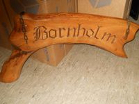 Rustikales handgefertigtes Holzschild mit Gravur, "Bornholm" Niedersachsen - Hodenhagen Vorschau