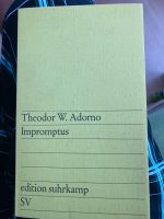 Theodor W. Adorno ‚ Impromptus‘ Thüringen - Erfurt Vorschau