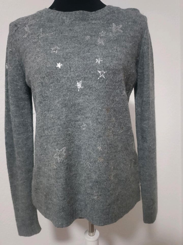 Street One Pullover Pulli Grau Silber Sterne Gr.34/36 Top Zustand in Wistedt