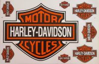 3 x 8 Harley Davidson Aufkleber Bar & Shield, Set 27 x 18 cm Mecklenburg-Vorpommern - Neubrandenburg Vorschau