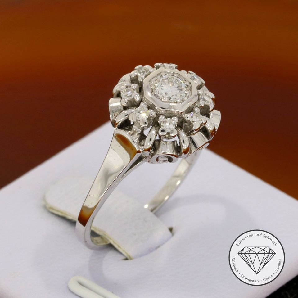 M*189892 Wert 2.200,- Diamant Brillant Ring 585 Gold 14 KT XXYY in Essen