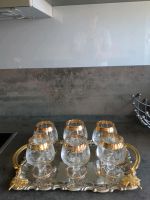 Biete 6 Weinbrand Gläser Murano Medici Goldrand Gravur Niedersachsen - Damme Vorschau