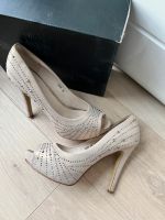 High Heels Gr. 39 Beige Glitzer 12 cm Absatz Plateau Nordrhein-Westfalen - Dinslaken Vorschau