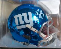 Signierter Football NFL Mini Helm, NY Giants, Barkley Hessen - Maintal Vorschau