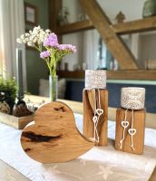 Vase Herz Herzvase Holzvase Holz Muttertag Geschenk Landhausdeko Bayern - Lohberg Vorschau