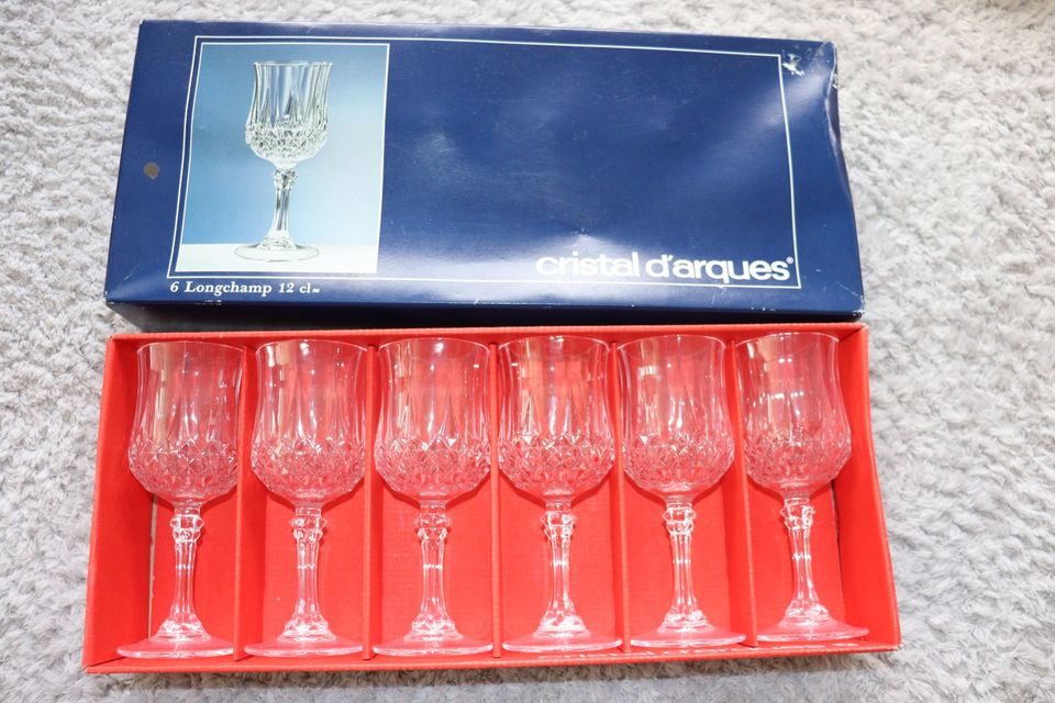Arc Intl Cristal Darques Longchamp Likörglas, 12cl 120 ml 6 Stück in Brake (Unterweser)