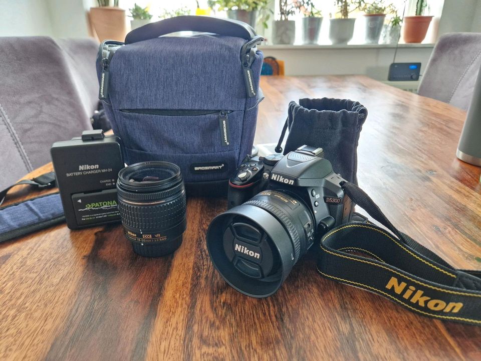 Nikon D5300 + 50mm 1.8 + 18-55mm 3.5-5.6 in Neustadt an der Weinstraße