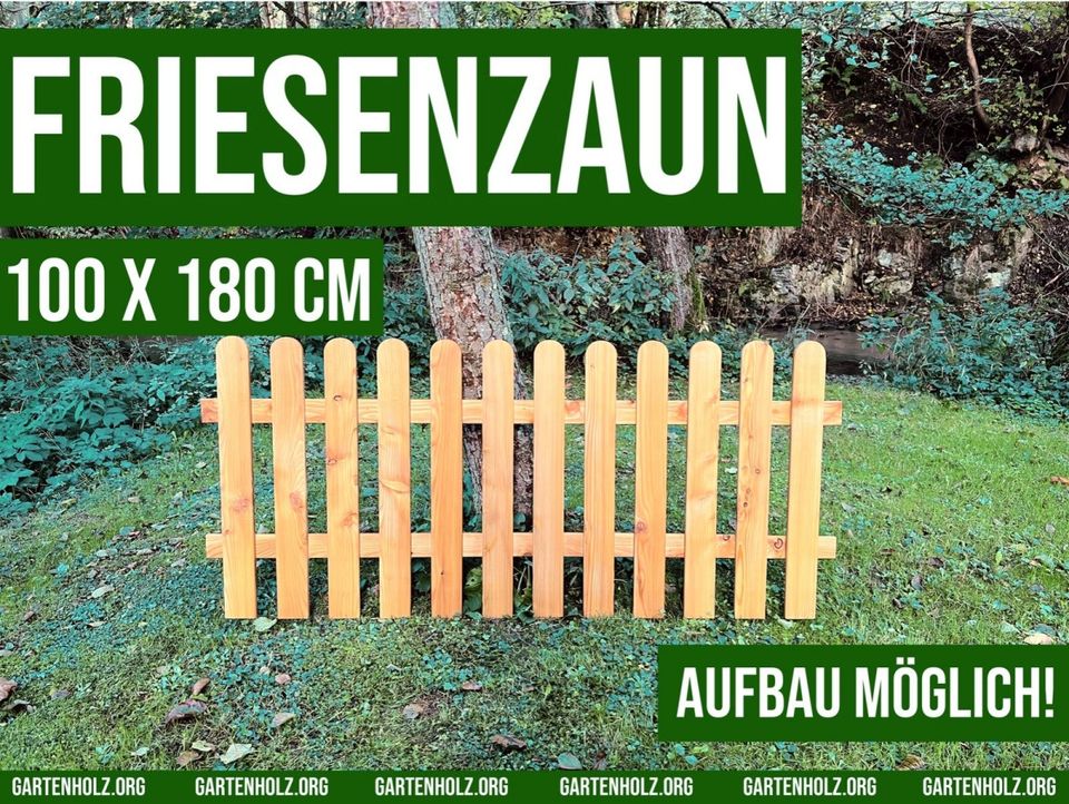 Lattenzaun Gartenzaun Holzzaun Zaunelement - 100 x 180 - LÄRCHE in Lennestadt