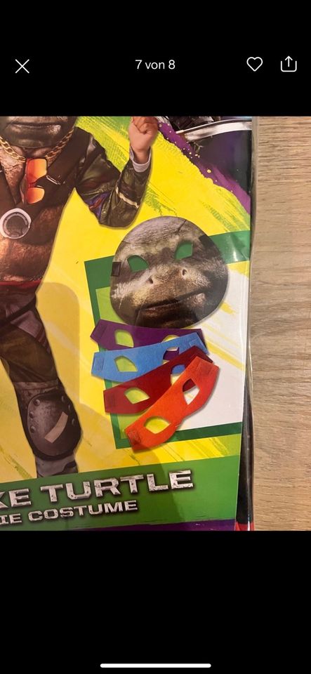 Kostüm Kinder Teenage Mutant Turtles Größe S & L mit vier Masken in Hainburg