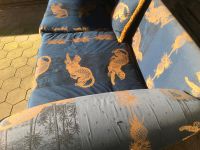 Sofa blau mit Muster Bayern - Kaufbeuren Vorschau