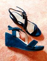 Sandalen Keilabsatz Pumps dunkelblau samt, 5th Avenue Gr 36 NEU Sachsen - Burkhardtsdorf Vorschau