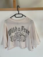 H&M Divided kurzes T-Shirt Cropped Gr S Wild & Free wollweiß ecru Bayern - Freising Vorschau