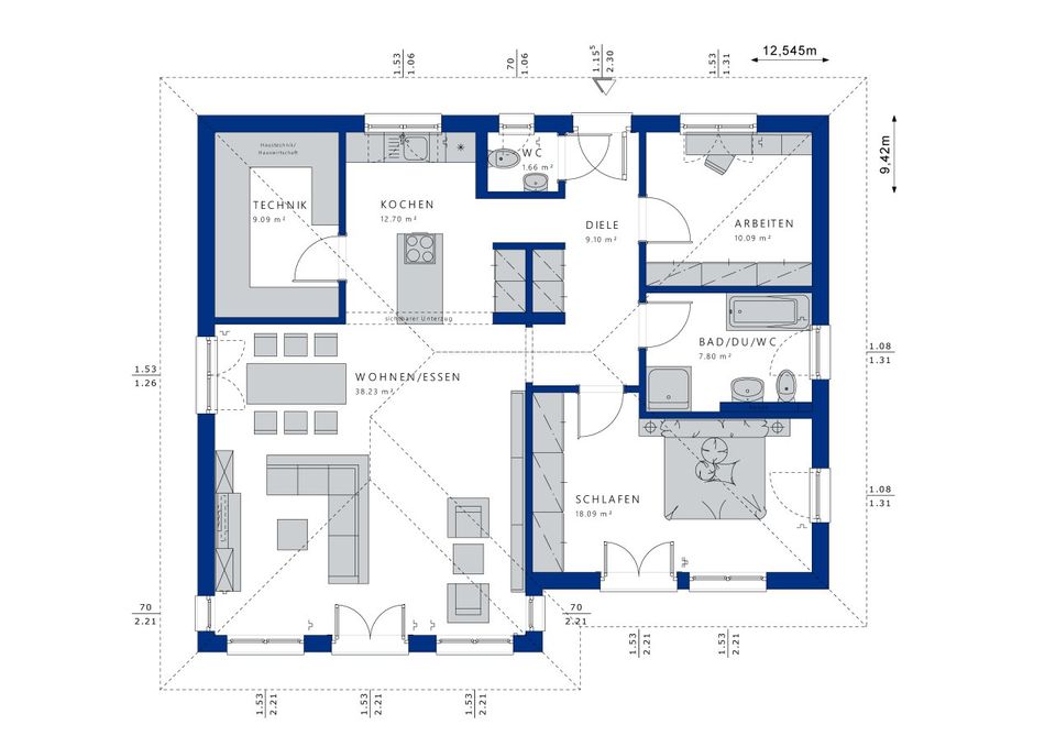 Bestpreisgarantie bei Bien-Zenker - Traumhaus Bungalow mit Fernsicht und Grundstück in Albbruck