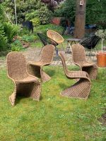 4 Vintage Stühle Rattan im Stil Verner Panton Vitra Nordrhein-Westfalen - Rheine Vorschau