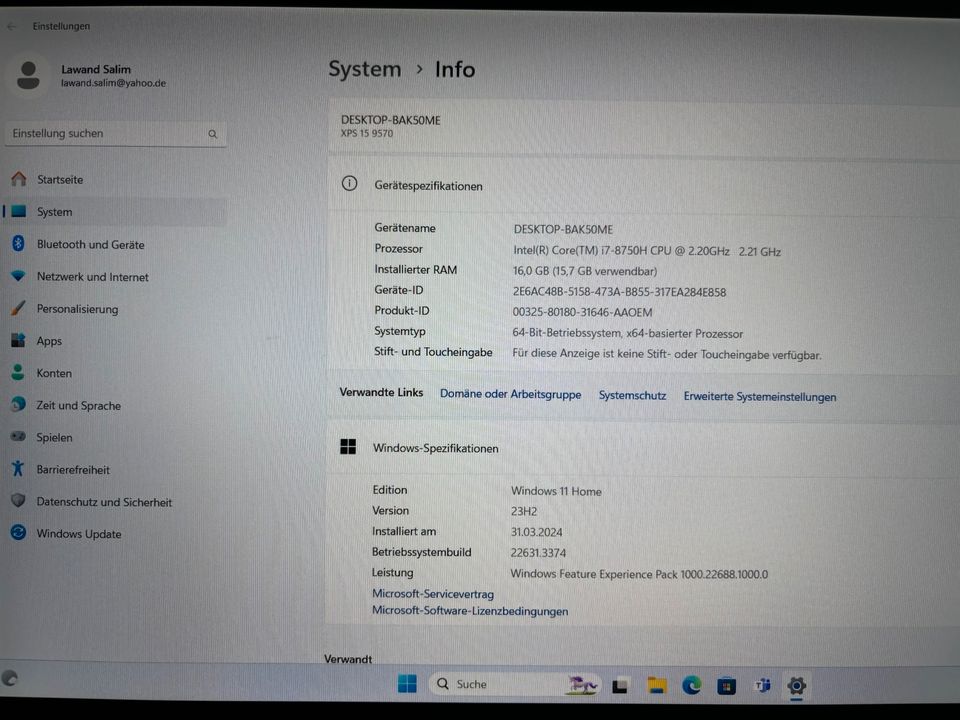 Dell XPS 15 (9570) - 500GB - 16GB Ram - Intel i7 in Bonn