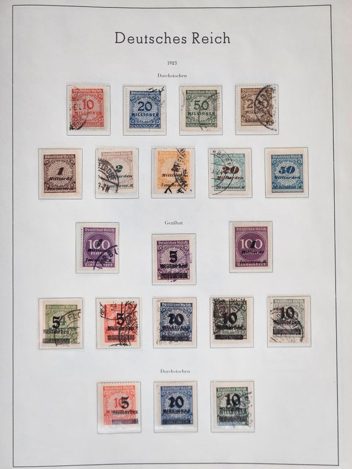 Briefmarkensammlung Deutsches Reich 1872-1933 gestempelt in Kriebstein