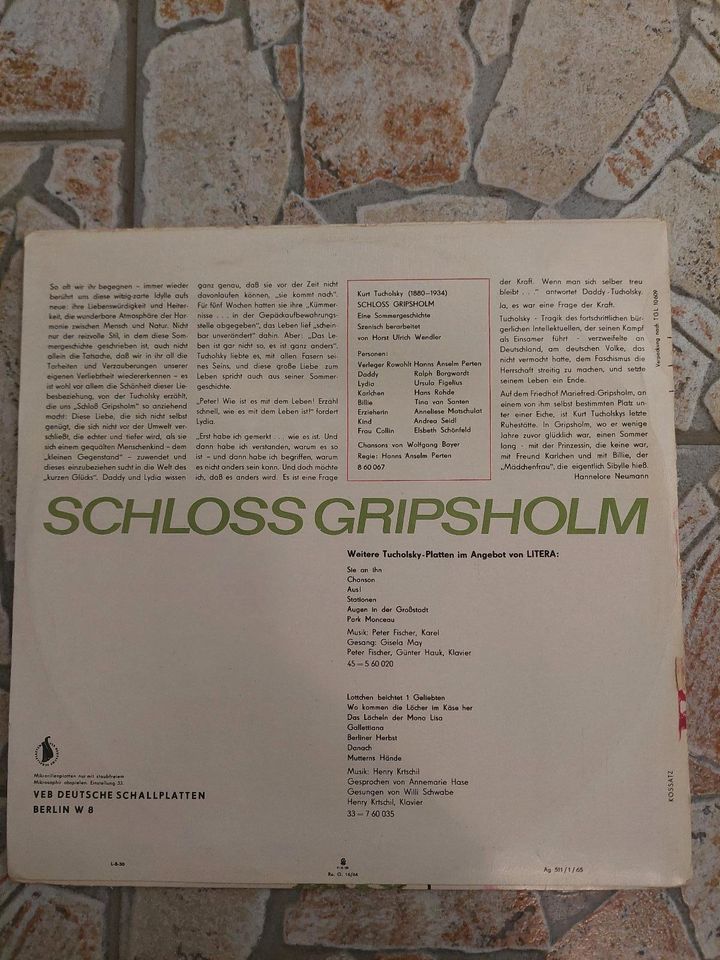 Kurt Tucholsky Schloss Gripsholm Litera Vinyl LP in Fürstenwalde (Spree)