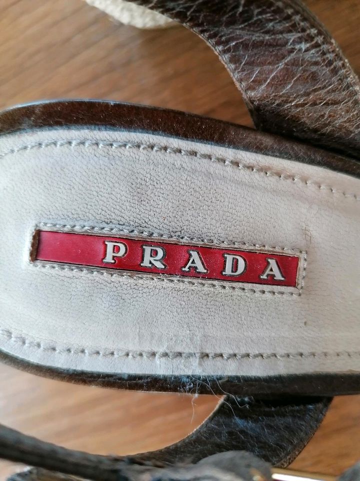 PRADA Wedges Keilsandaletten Sandaletten in Stockach