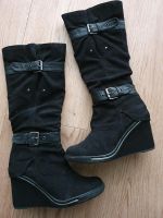 Stiefel mit Keilabsatz schwarz Baden-Württemberg - Gaggenau Vorschau