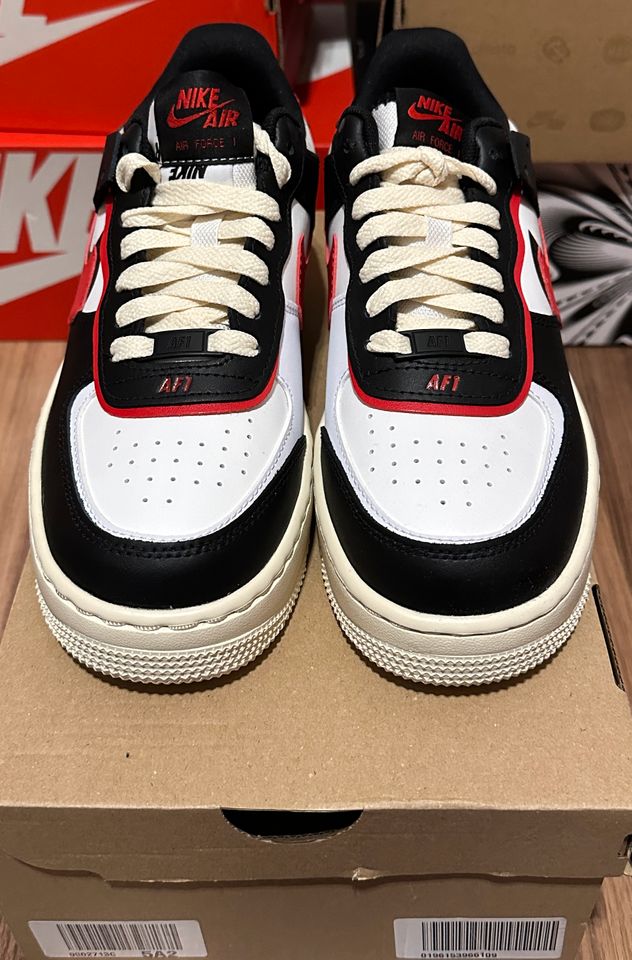 Nike Air Force 1 Low Shadow Sneaker Schuhe 38.5 WMNS Rot Weiß in Köln