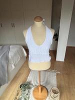 Maariyah Neckholder Top Stricktop weiß Gr.M Hessen - Borken Vorschau
