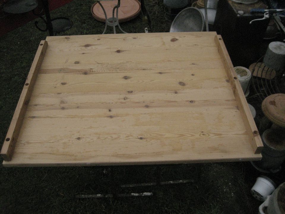 Tischplatte aus verleimtem Holz, 70 cm x 79,5 cm x 2 cm in Birkenheide