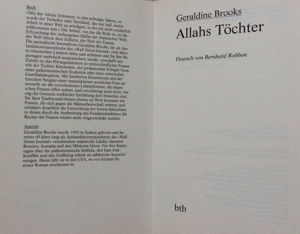 Geraldine Brooks - Die Töchter Allahs in Bielefeld