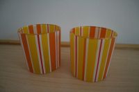 Teelicht- Halter / Teelichthalter aus Glas 2er Set Farbe: orange Sachsen - Dürrröhrsdorf-Dittersbach Vorschau