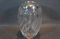 Vintage Kristallglas Vase mit einer Montur aus 835er Silber Düsseldorf - Eller Vorschau