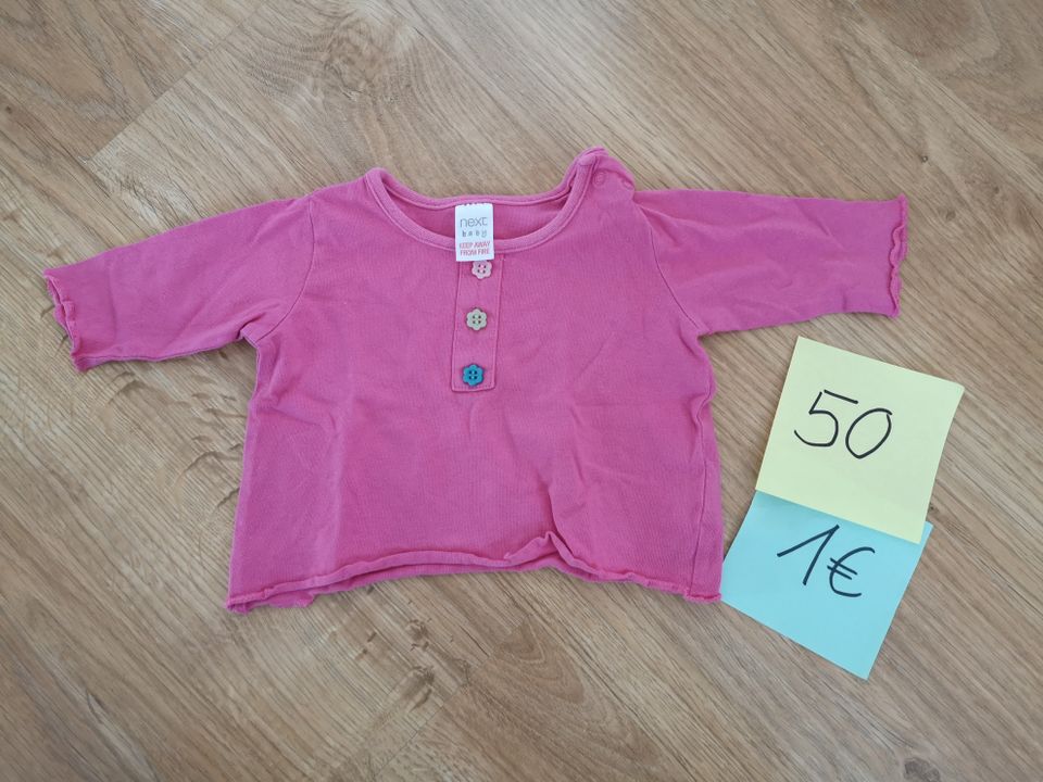 Kleidung ab 0.50€ Gr. 50; Pullover, Body, Schlafanzug in Mistelgau