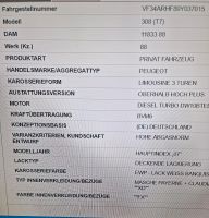 Peugeot 308 2,0Hdi 103kw Motor,Getriebe,Heckklappe,Türen Sachsen-Anhalt - Oranienbaum-Wörlitz Vorschau