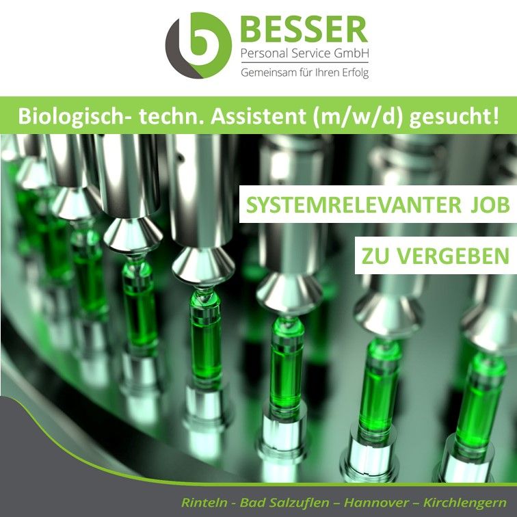 Biologisch- techn. Assistent (m/w/d) in Bad Salzuflen