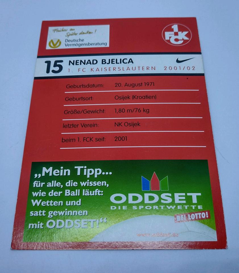 1. FC Kaiserslautern Autogrammkarten signiert von 1991/2001 in Edesheim (Pfalz)