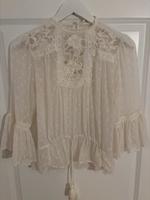 Zara ® Bluse bestickt [WEIẞ] -Barock Style Niedersachsen - Wedemark Vorschau