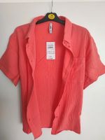 Musselin Bluse Hemd 44 XL Baumwolle knöpfe Koralle Lachs pink rot Nordrhein-Westfalen - Erkrath Vorschau
