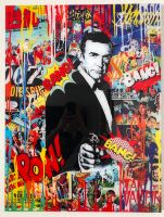 Kunst Comic Art James Bond 007 Collage Acryl Pop Art 60x80 cm Baden-Württemberg - Magstadt Vorschau
