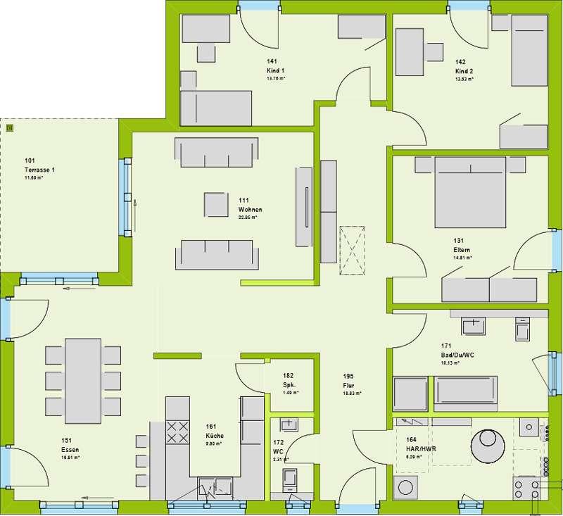raffinierter Winkelbungalow - Großzügigkeit in allen Bereichen in Diemelsee