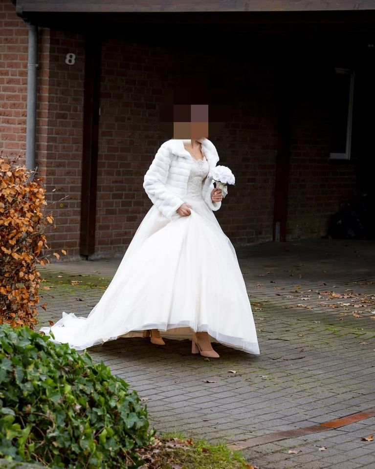 Hochzeitskleid Gr. S, Farbe: Ivory, Glitzer in Osnabrück