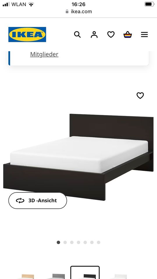 Ikea Malm Bett mit Lattenrost in Staufen im Breisgau