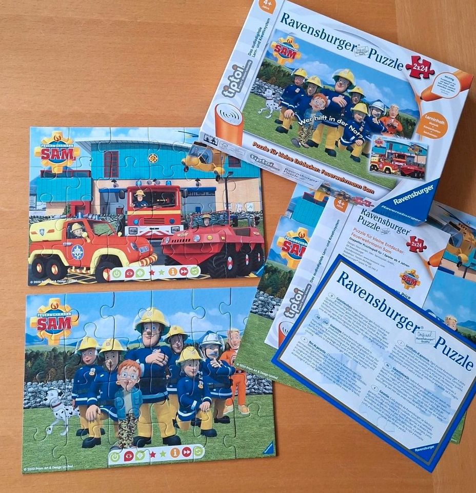 Tiptoi Tip Toi Puzzle 2x24 Teile Feuerwehrmann Sam in Norderstedt