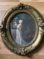 Kunstdruck mit vintage Holzrahmen „Frau schaut in den Spiegel“ Brandenburg - Potsdam Vorschau