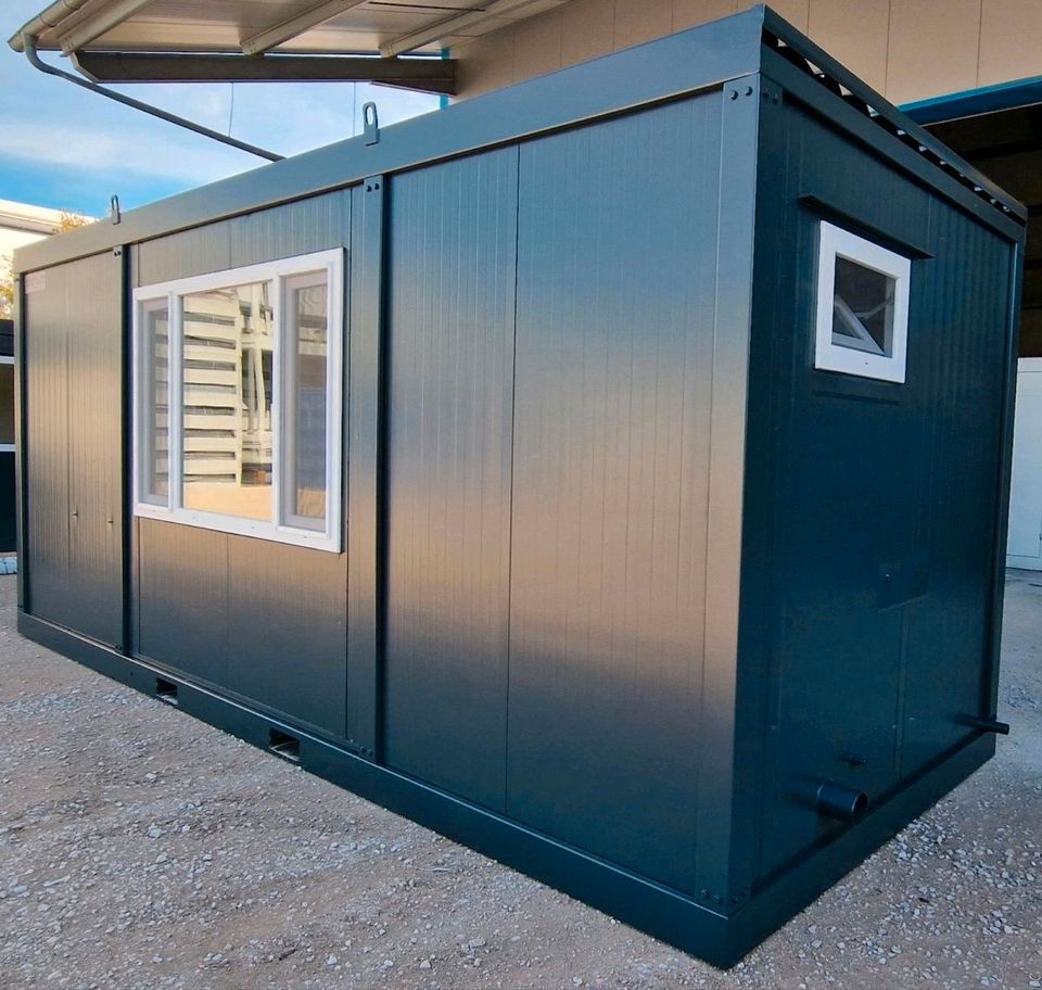 ⚡️ 6 x 2,4 m Mobiles Zuhause mit Bad & WC Waschbecken Boiler ⚡️ Wohncontainer Containerunterkunft Containerlager Containerwohnung Schlafcontainer Wohnbox Mikrohaus Minihaus Wohnkabine Wohnmodul in Brunnen