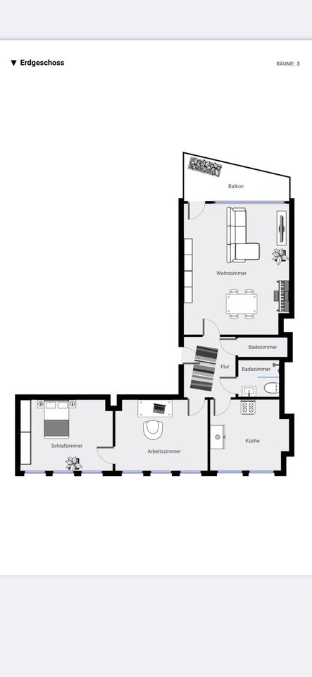 Loft Style - Möblierte 3 Zi. 85qm Wohnung im Herzen Düsseldorfs in Düsseldorf