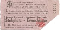 Eintrittskarte BVB - HSV, 18.06.1961 15 Uhr "Rote Erde" (7:2) Nordrhein-Westfalen - Krefeld Vorschau