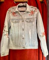80 er Bestickte Jeansjacke Gr 36 mit Verzierungen - Denim & Co Bielefeld - Dornberg Vorschau