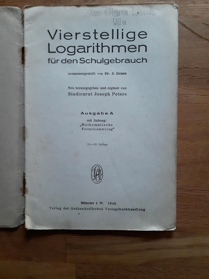 5 alte antike Schulbücher Mathematik Geometrie Logarithmen in Lübeck