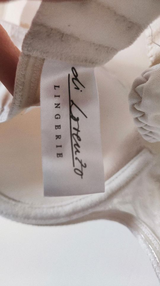 Hochzeit Wäsche Set di Lorenzo Lingerie BH 70d Slip Tanga M creme in Mühlhausen