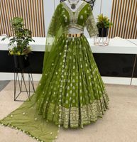 Lehenga saree indien in grün Niedersachsen - Munster Vorschau